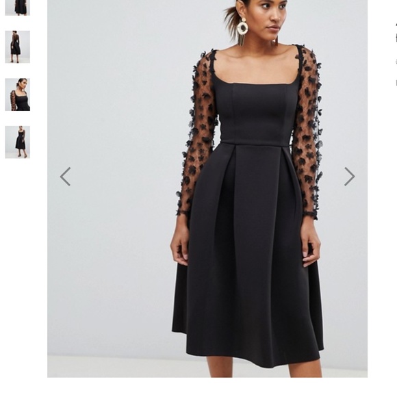 black midi prom dress